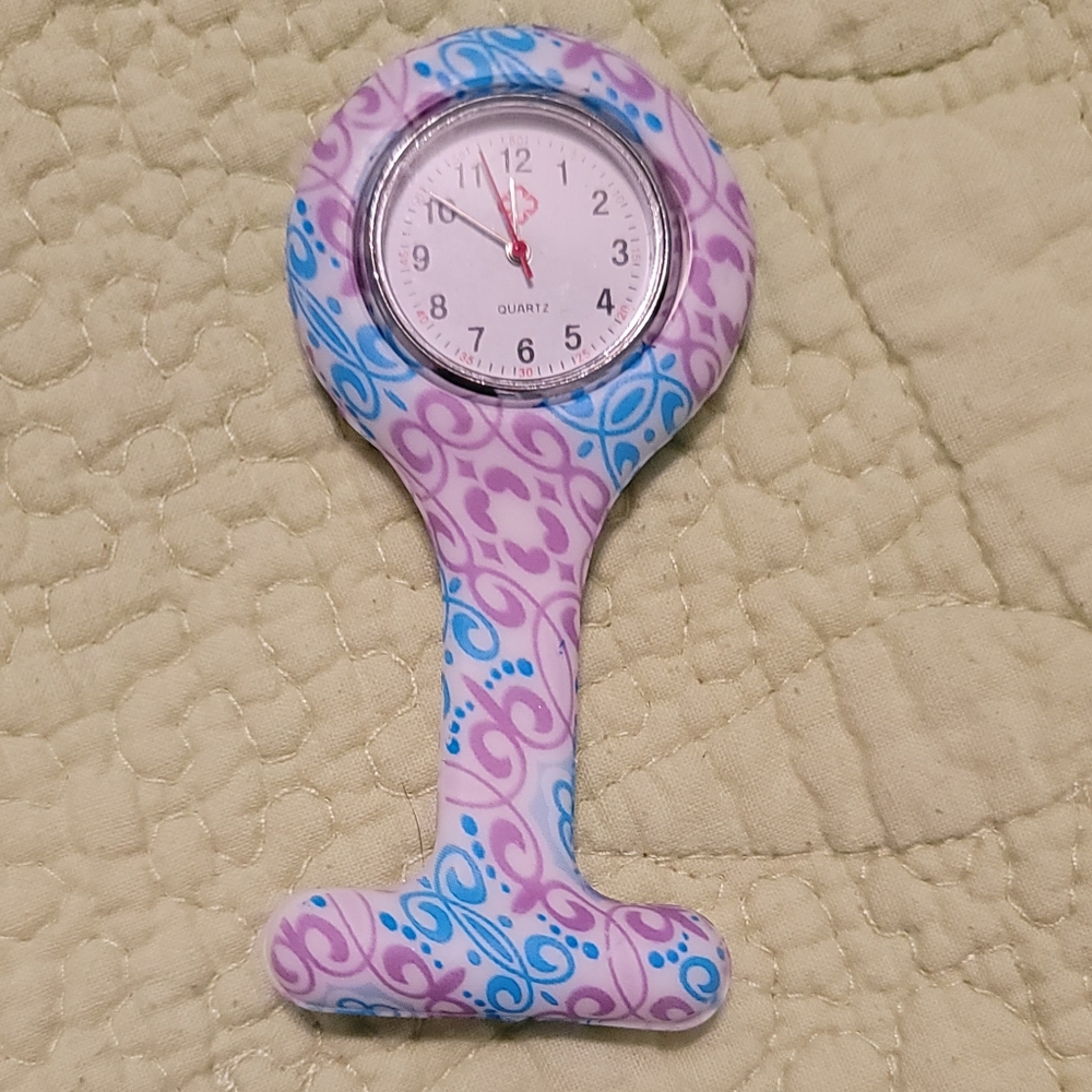 Quartz Nurse Watch Brooch Pin